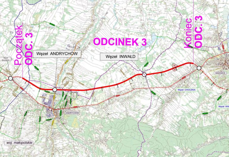 BDI Bulowice–Chocznia. Źródło: GDDKIA